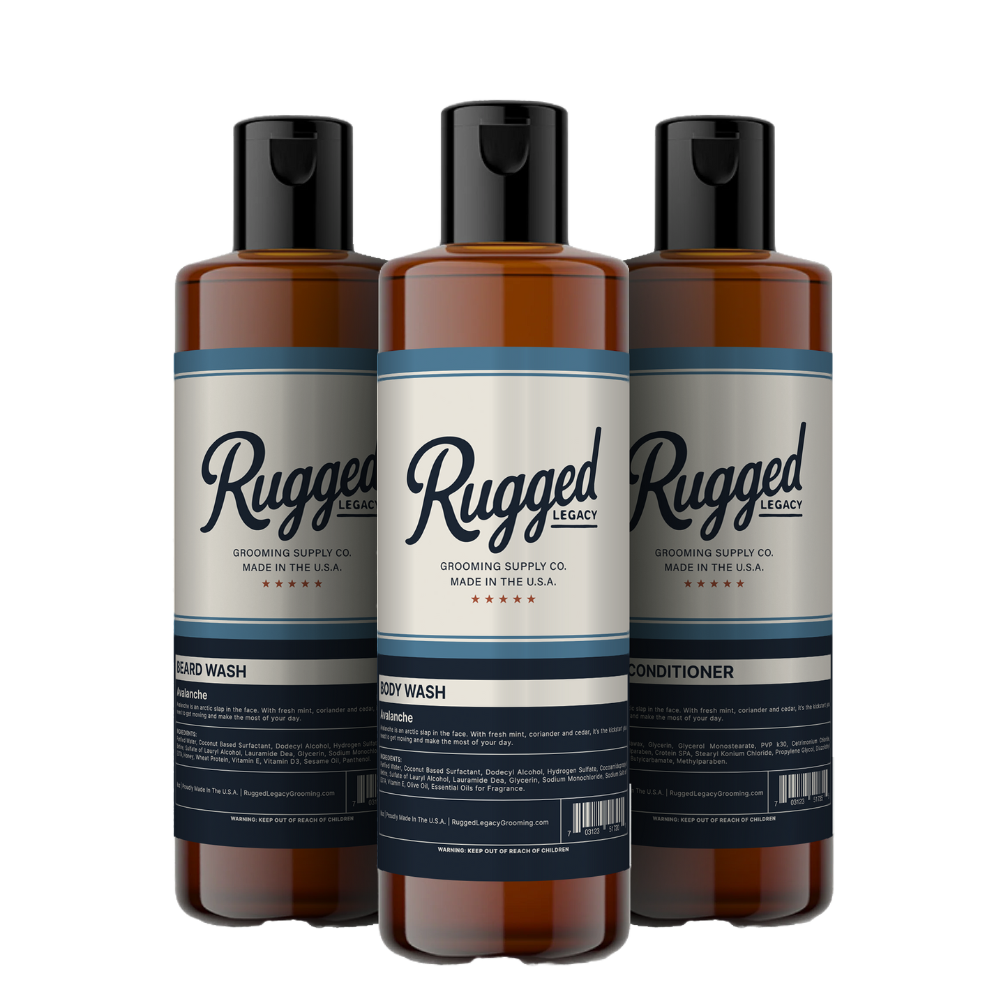 Scented Shower Bundle | Beard Wash & Conditioner | Body Wash